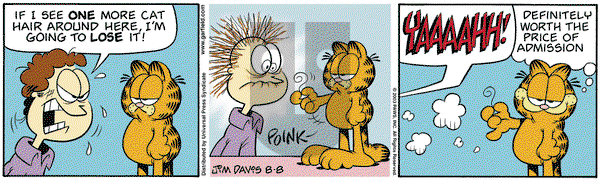 Garfield on Friday August 8, 2003 Comic Strip