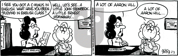 Luann on Wednesday February 3, 1988 Comic Strip