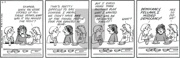 Doonesbury on Thursday April 5, 1973 Comic Strip