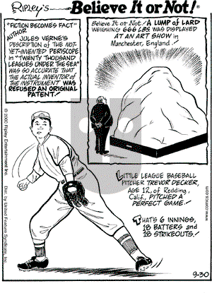 Ripley's Believe It or Not on Saturday September 30, 2000 Comic Strip