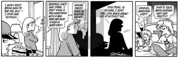 Doonesbury on Monday February 6, 1995 Comic Strip