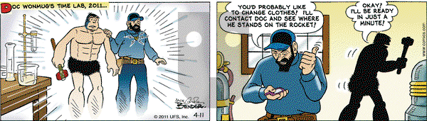 Alley Oop on Monday April 11, 2011 Comic Strip