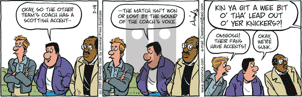 Cleats on Wednesday March 14, 2007 Comic Strip
