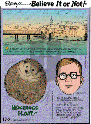 Ripley's Believe It or Not on Monday October 5, 2020 Comic Strip
