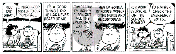 Peanuts on Thursday November 21, 1996 Comic Strip