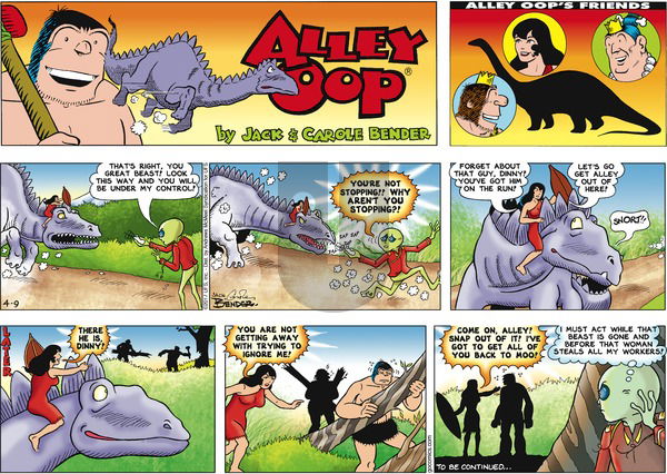 Alley Oop on Sunday April 9, 2017 Comic Strip