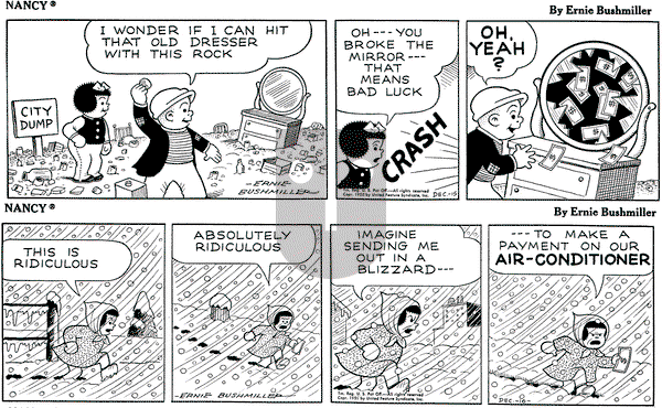 Nancy on Thursday December 15, 1955 Comic Strip
