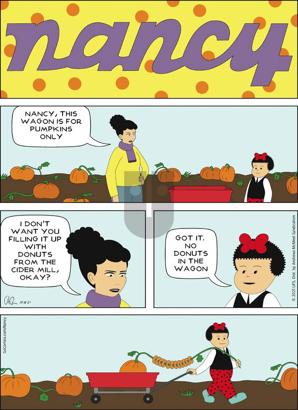 Nancy on Sunday October 10, 2021 Comic Strip