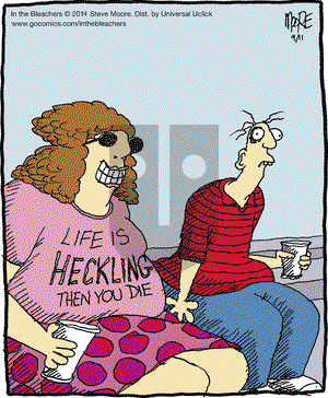 In the Bleachers on Thursday September 11, 2014 Comic Strip