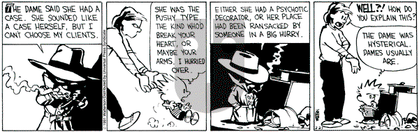 Calvin and Hobbes on Wednesday February 27, 1991 Comic Strip