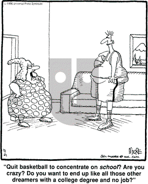 In the Bleachers on Monday March 11, 1996 Comic Strip