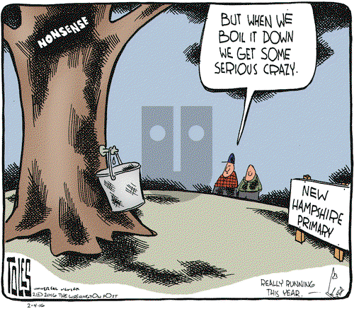 Tom Toles on Thursday February 4, 2016 Comic Strip
