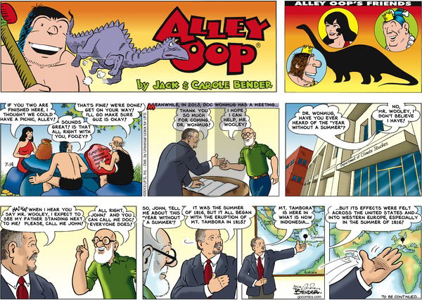 Alley Oop on Sunday July 14, 2013 Comic Strip