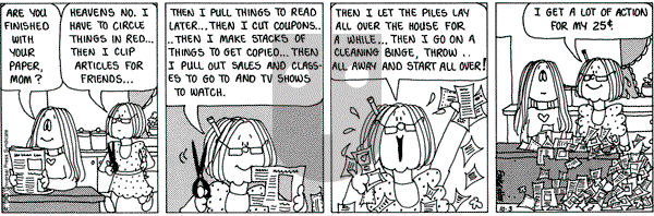 Cathy Classics on Monday October 3, 1983 Comic Strip
