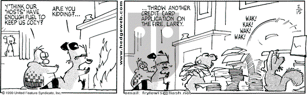 Over the Hedge on Monday February 15, 1999 Comic Strip