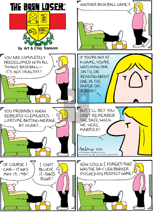 The Born Loser on Sunday July 24, 2011 Comic Strip
