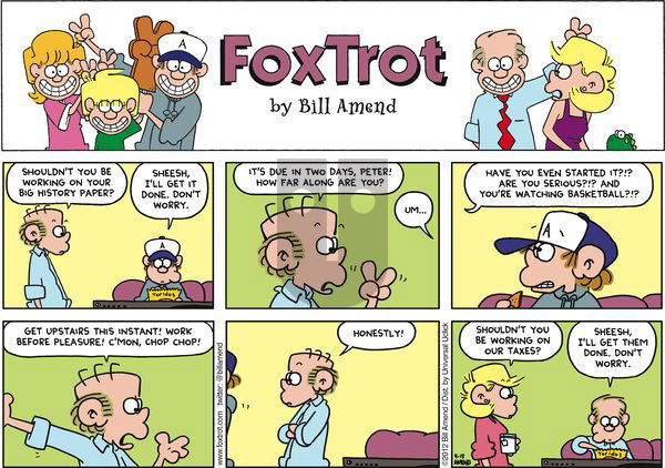 FoxTrot on Sunday April 15, 2012 Comic Strip
