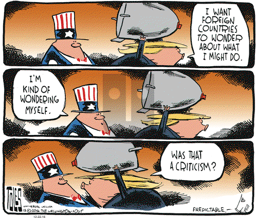 Tom Toles on Thursday December 22, 2016 Comic Strip