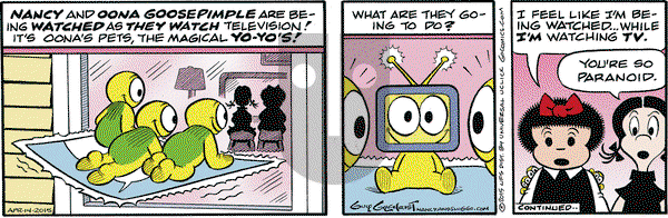 Nancy on Tuesday April 14, 2015 Comic Strip