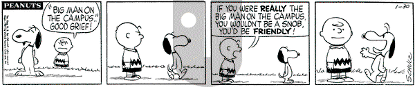 Peanuts on Friday January 30, 1959 Comic Strip