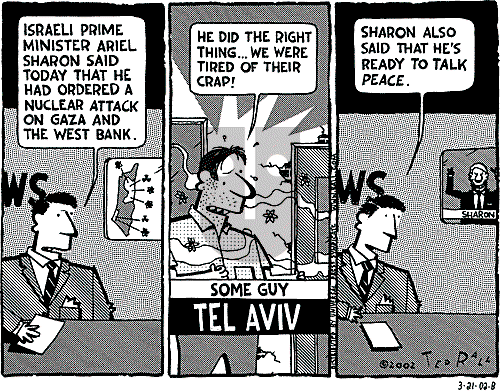 Ted Rall on Saturday March 23, 2002 Comic Strip