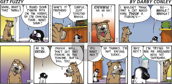Get Fuzzy on Sunday November 18, 2012 Comic Strip