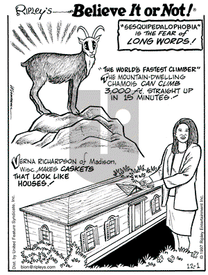 Ripley's Believe It or Not on Thursday April 29, 1999 Comic Strip