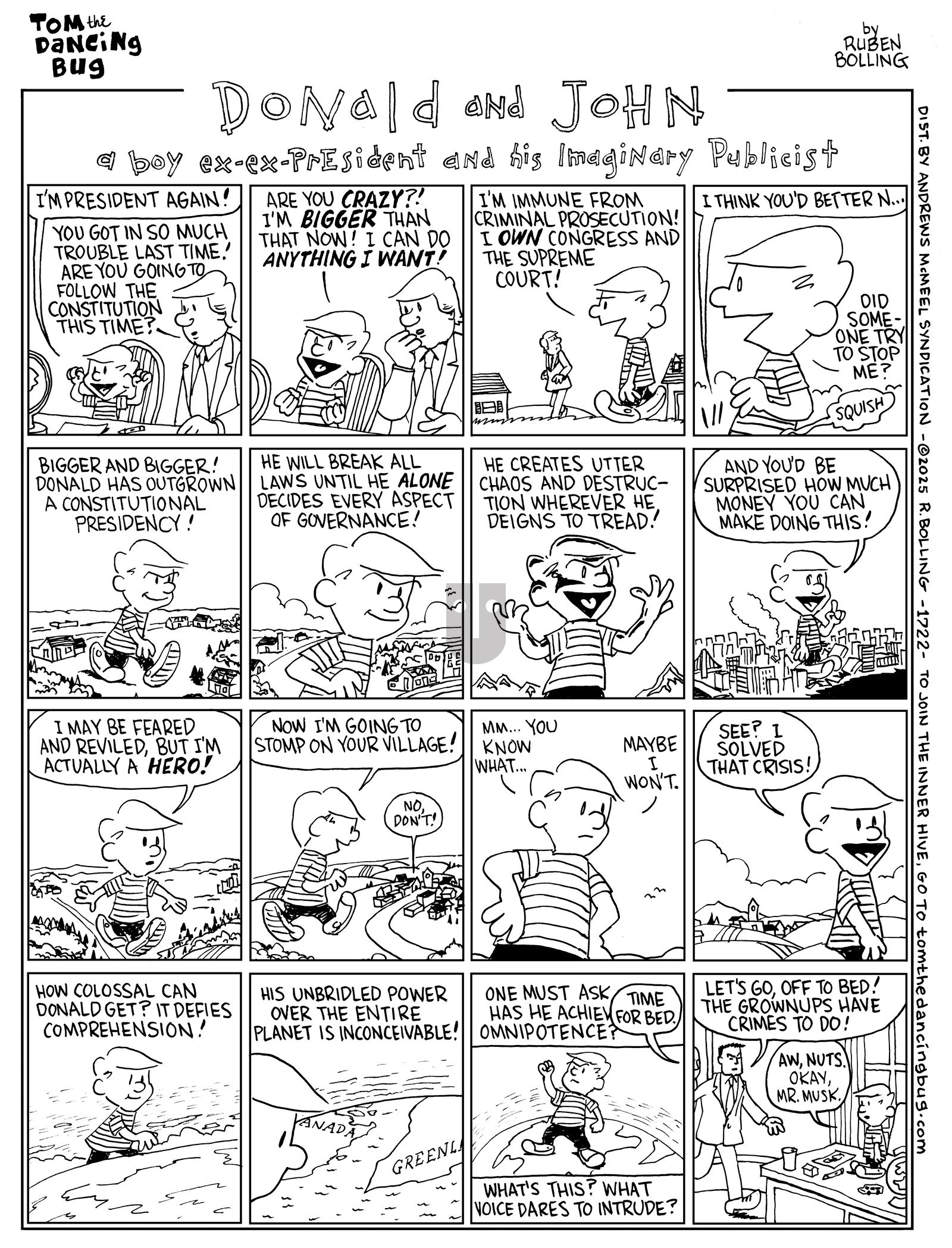 Tom the Dancing Bug - Monday February 10, 2025 Comic Strip
