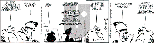 Over the Hedge on Tuesday June 24, 1997 Comic Strip