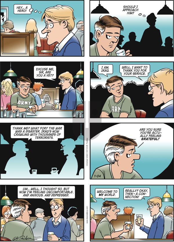 Doonesbury on Sunday January 4, 2015 Comic Strip