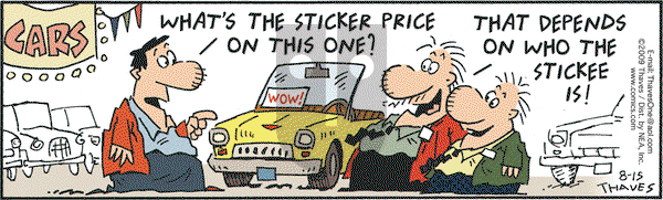 Frank and Ernest on Saturday August 15, 2009 Comic Strip