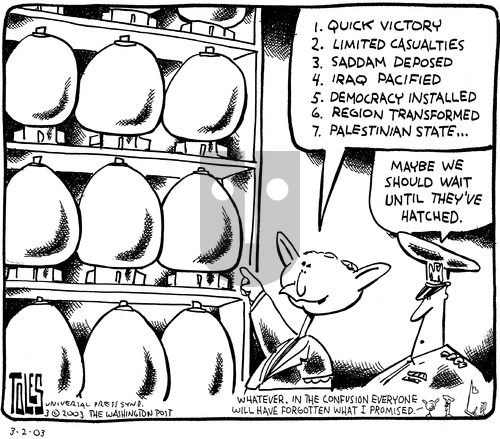Tom Toles on Sunday March 2, 2003 Comic Strip