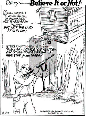 Ripley's Believe It or Not - Saturday March 23, 2002 Comic Strip