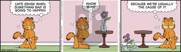 Garfield on Thursday March 14, 2019 Comic Strip