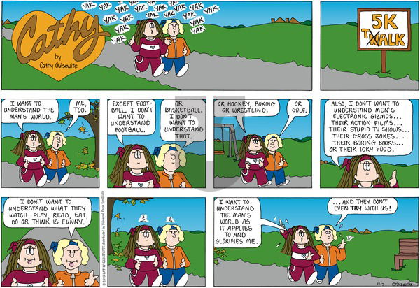 Cathy Classics on Sunday November 7, 2010 Comic Strip