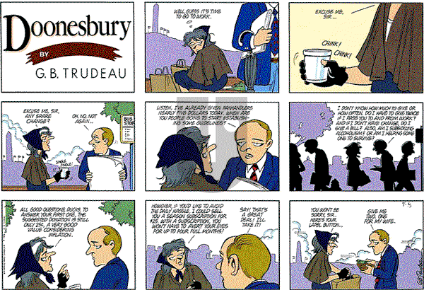Doonesbury on Sunday July 5, 1992 Comic Strip