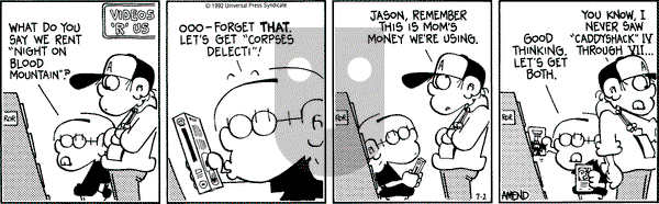 FoxTrot on Thursday July 2, 1992 Comic Strip