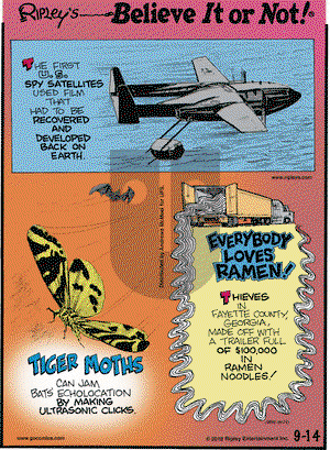 Ripley's Believe It or Not on Friday September 14, 2018 Comic Strip