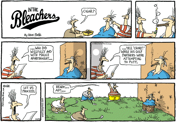 In the Bleachers - Sunday March 29, 1998 Comic Strip