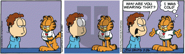 Garfield on Tuesday February 26, 2008 Comic Strip