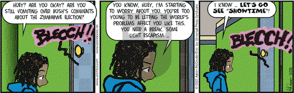 The Boondocks on Thursday March 28, 2002 Comic Strip