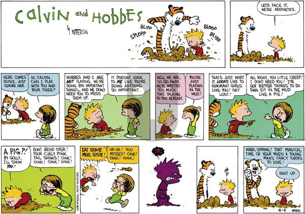 Calvin and Hobbes on Sunday May 21, 1989 Comic Strip