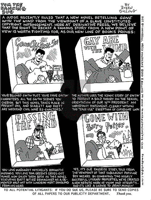 Tom the Dancing Bug on Saturday May 5, 2001 Comic Strip