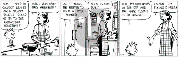 Calvin and Hobbes on Monday October 6, 2025 Comic Strip