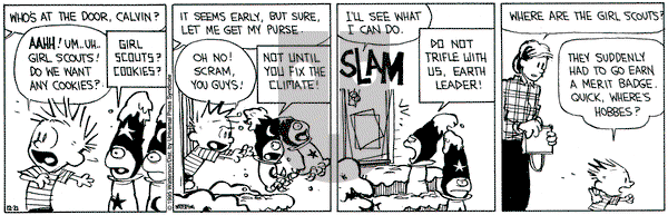 Calvin and Hobbes on Thursday December 21, 1995 Comic Strip