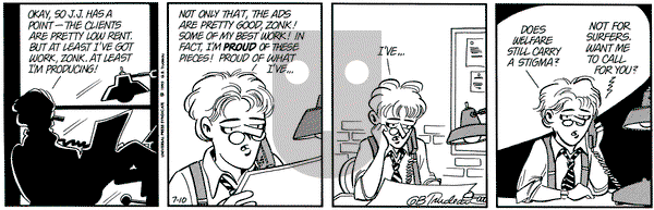 Doonesbury on Saturday July 10, 1993 Comic Strip