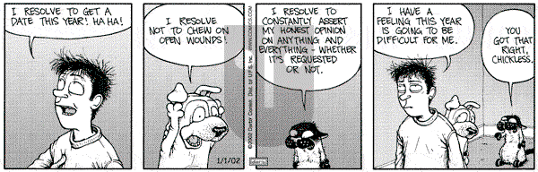 Get Fuzzy on Wednesday January 1, 2003 Comic Strip