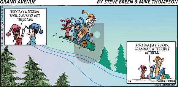 Grand Avenue on Sunday January 4, 2015 Comic Strip