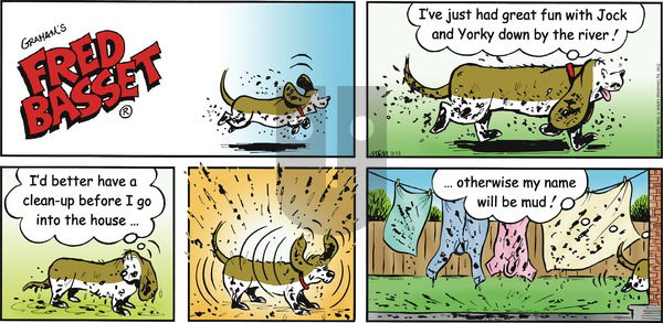 Fred Basset on Sunday March 13, 2016 Comic Strip