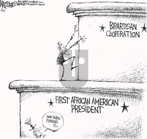 Matt Davies on Monday February 16, 2009 Comic Strip